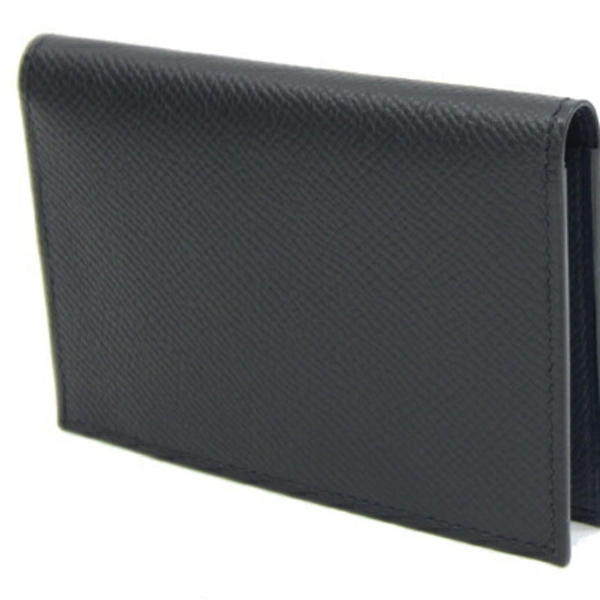 Hermes Card Case MC2 Euclidean Black Epsom Leather Z Stamp Business Holder Men's Women's HERMES