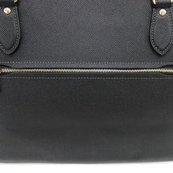 Coach Tote Bag CH285 Black Leather Shoulder for Women COACH