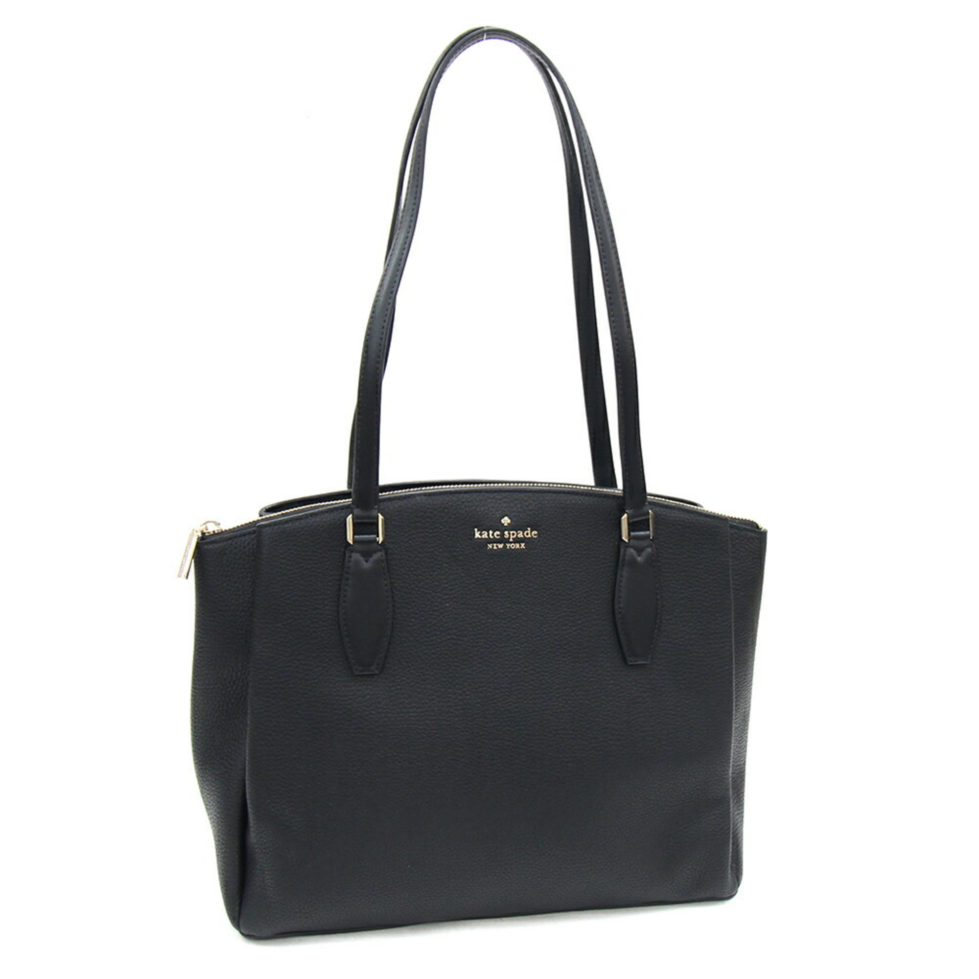 Kate Spade Tote Bag Monet Large Triple Compartment WKRU6948 Black Leather Shoulder Women's