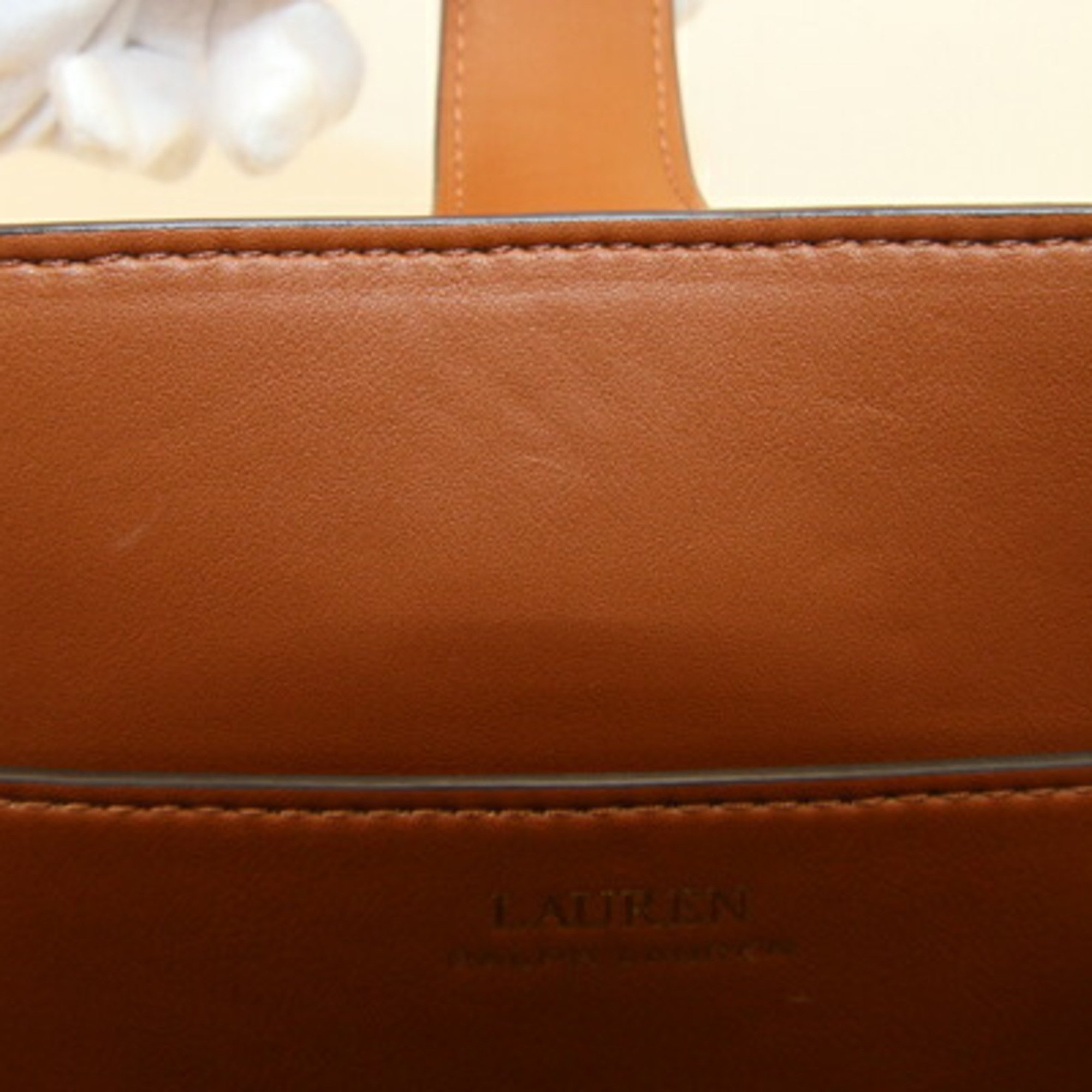 Ralph Lauren Lauren Ralph handbag brown leather tea ladies LAUREN RALPH