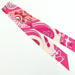 Hermes Scarf Muffler Pink 100% Silk Fashion Women's HERMES