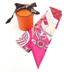 Hermes Scarf Muffler Pink 100% Silk Fashion Women's HERMES