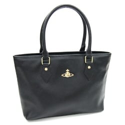 Vivienne Westwood Tote Bag Black Leather Shoulder Women's