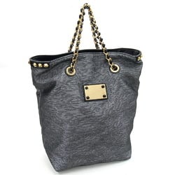 Louis Vuitton Tote Bag 2009 Collection Dubourge Neo M40284 Silver Gray Black Canvas Chain Women's LOUIS VUITTON