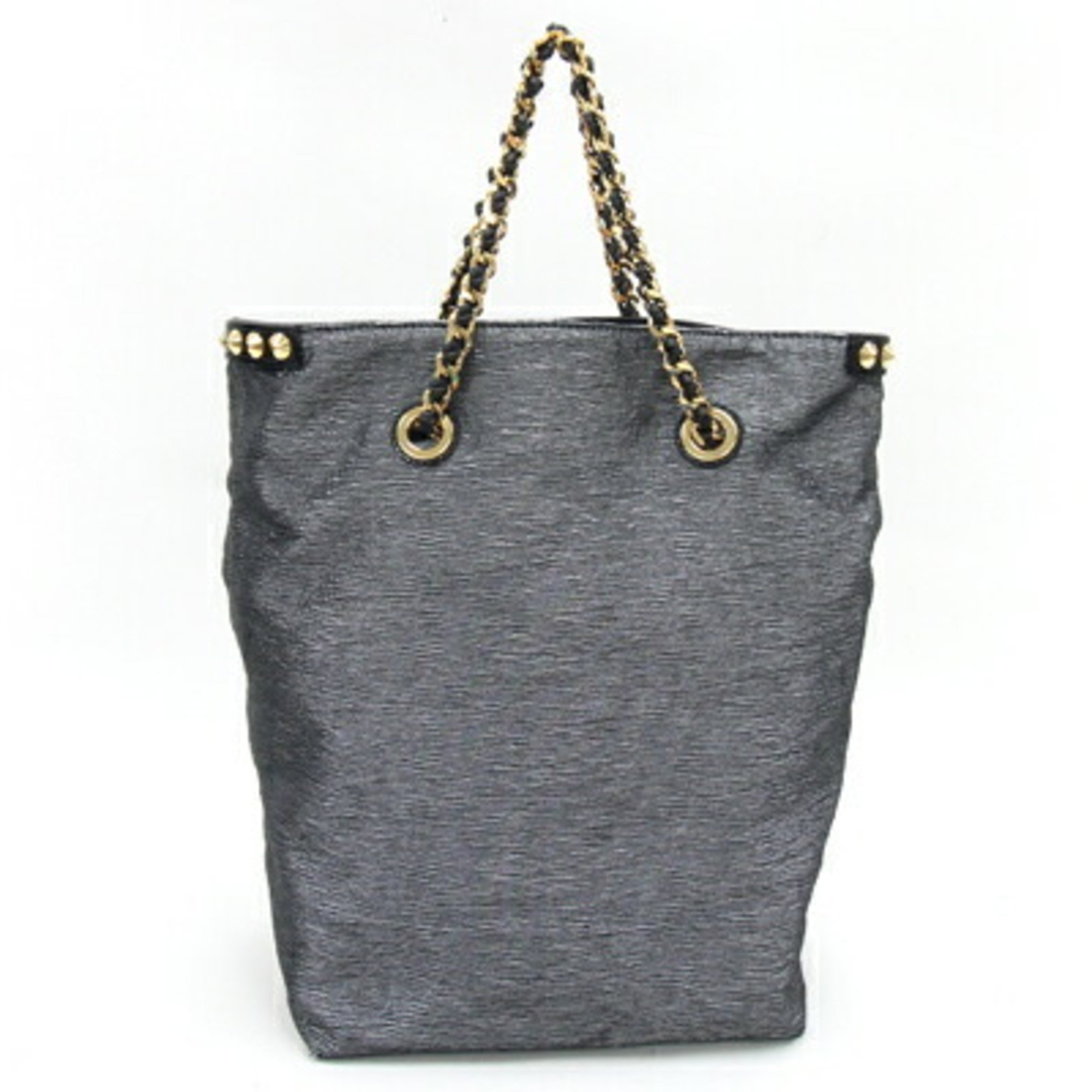 Louis Vuitton Tote Bag 2009 Collection Dubourge Neo M40284 Silver Gray Black Canvas Chain Women's LOUIS VUITTON