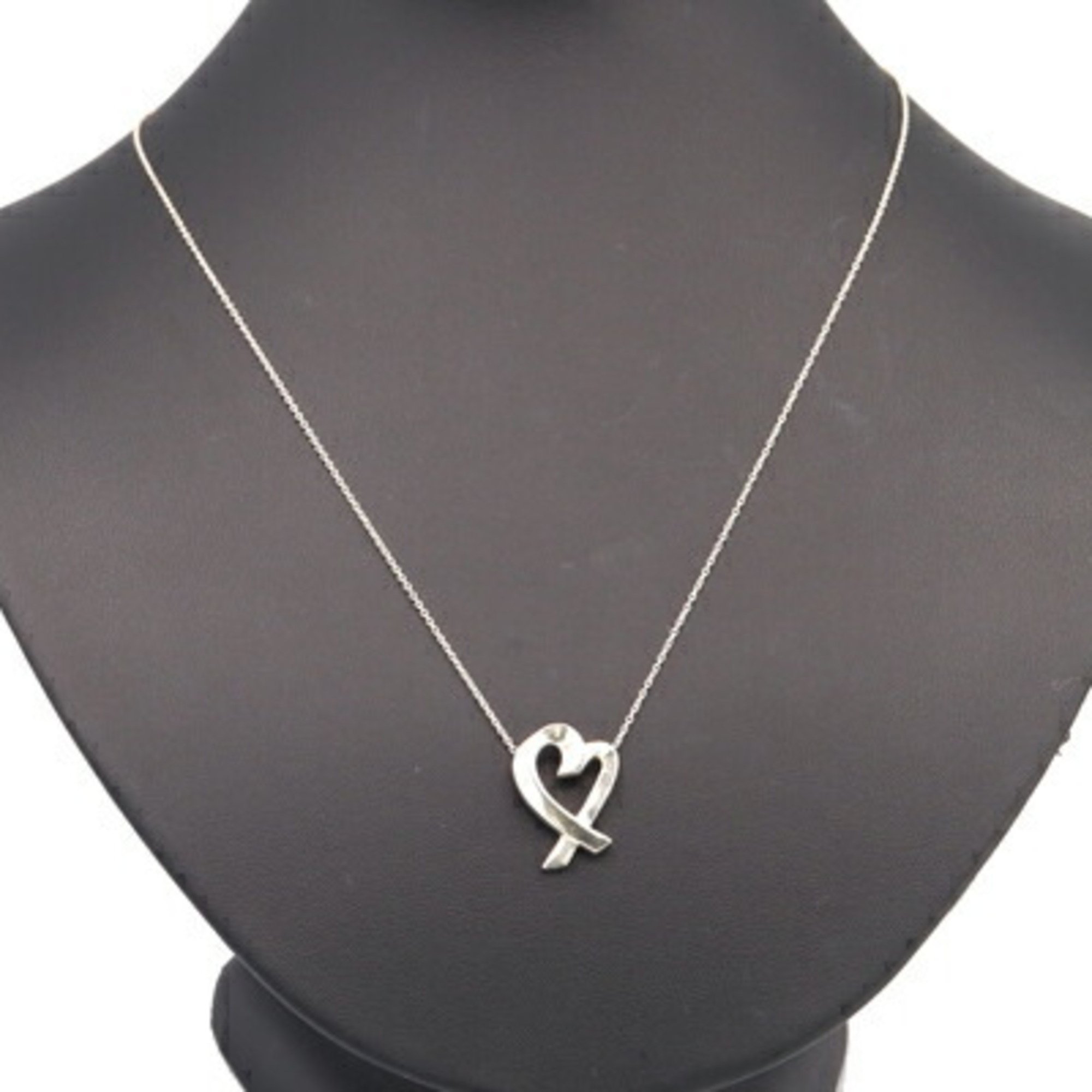 Tiffany Necklace Paloma Picasso Loving Heart SV Sterling Silver 925 Pendant Choker Women's TIFFANY&Co.