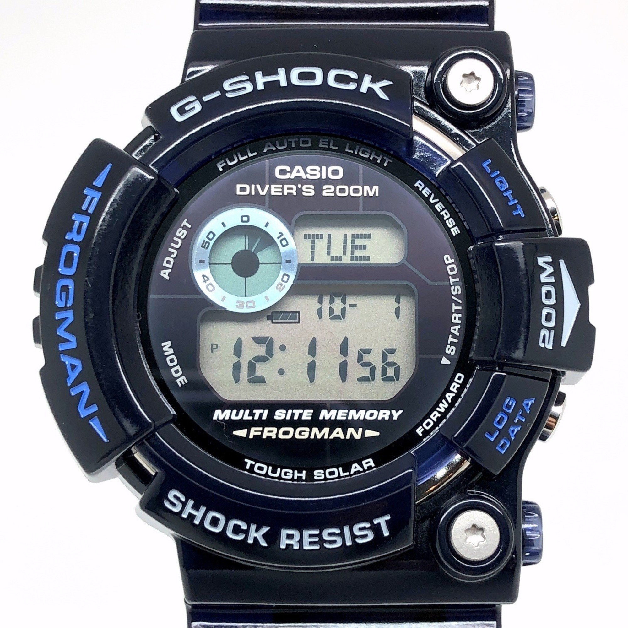 G-SHOCK CASIO Watch GW-202K-2 FROGMAN Mikurajima Model Frogman Tough Solar Dark Blue Skeleton Irukuji 8th International Dolphin Whale Launched in June 2002 Mikunigaoka Store