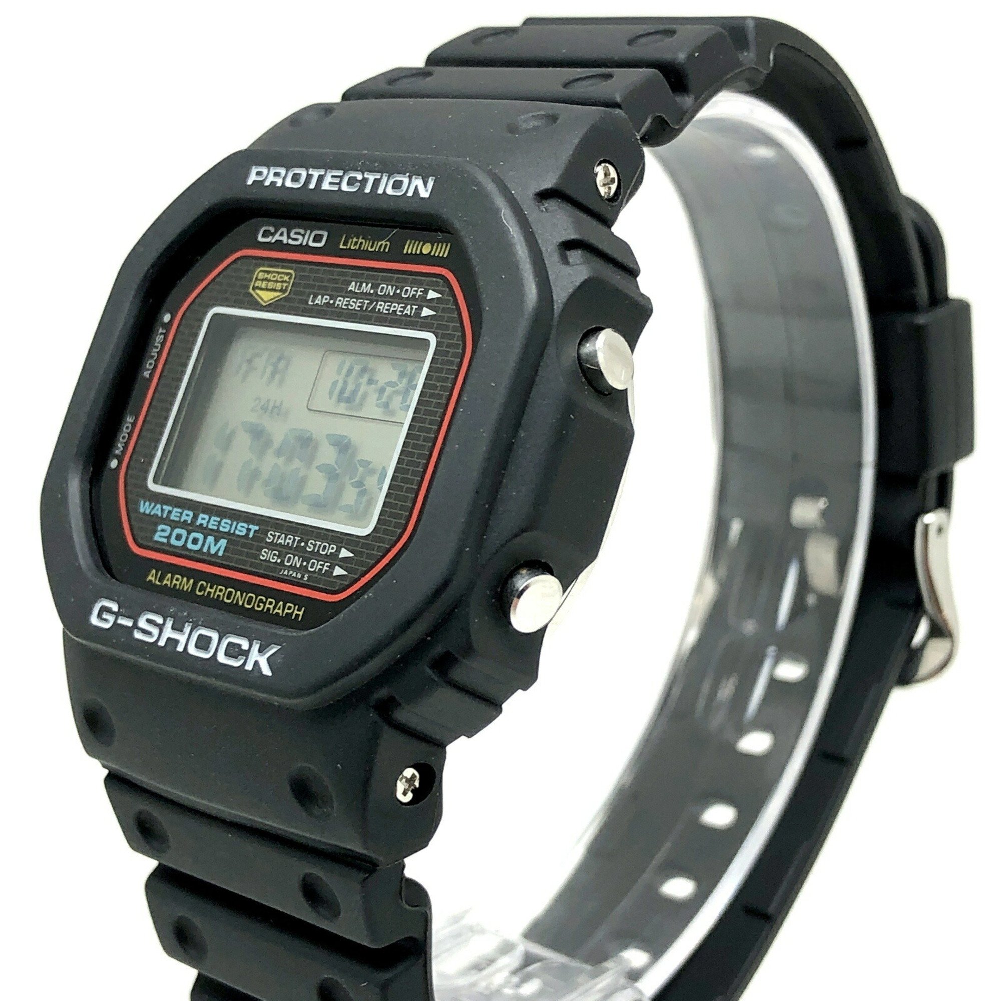 G-SHOCK CASIO Watch DW-5000C-1A M240 Officially Restored First-Generation G-Shock First Model Orange Miniature Bezel Mirrored Back Released April 1983 Mikunigaoka Store