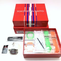 G-SHOCK CASIO Watch DWE-5600KS-7 KASHIWA SATO LINES Collaboration Model Clear Orange Green Skeleton Slide Lever Band Belt and Bezel Removable Carbon Core Guard Structure Mikunigaoka Store