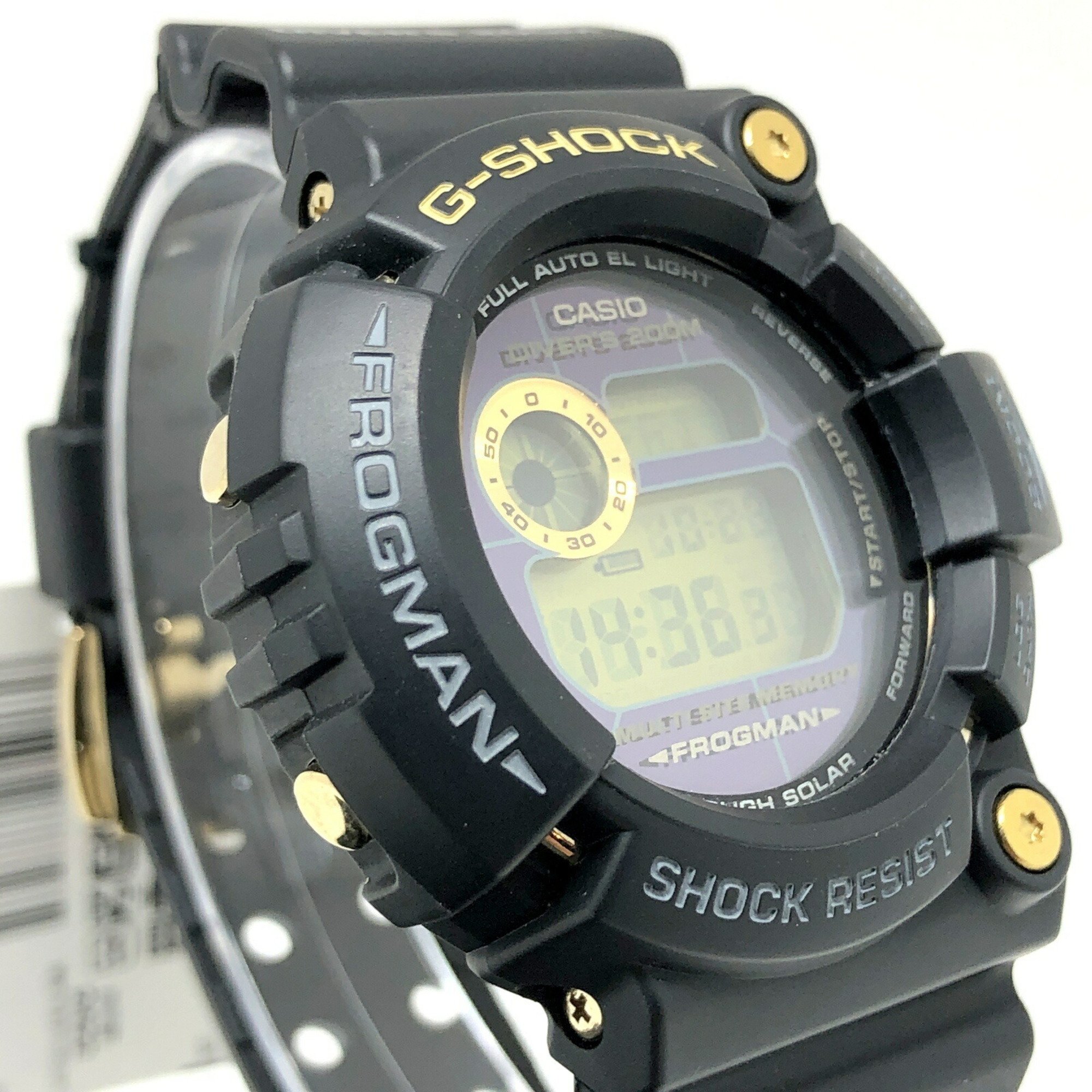 G-SHOCK CASIO Watch GW-225A-1 25th ANNIVERSARY FROGMAN Dawn Black Anniversary Frogman Tough Solar Gold x Released in May 2007 Mikunigaoka Store