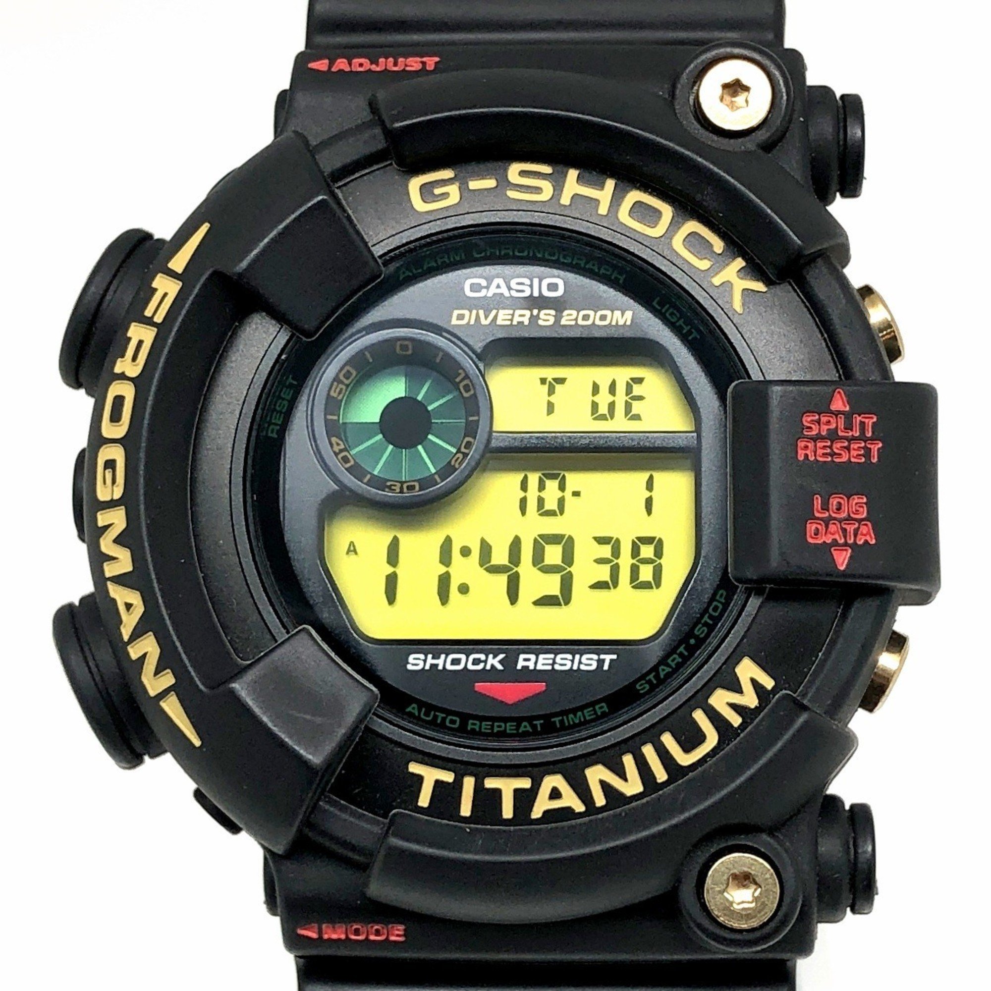 G-SHOCK CASIO Watch DW-8201NT-1 7th FROGMAN Anniversary Model First Color Titanium Case Released November 2000 Mikunigaoka Store