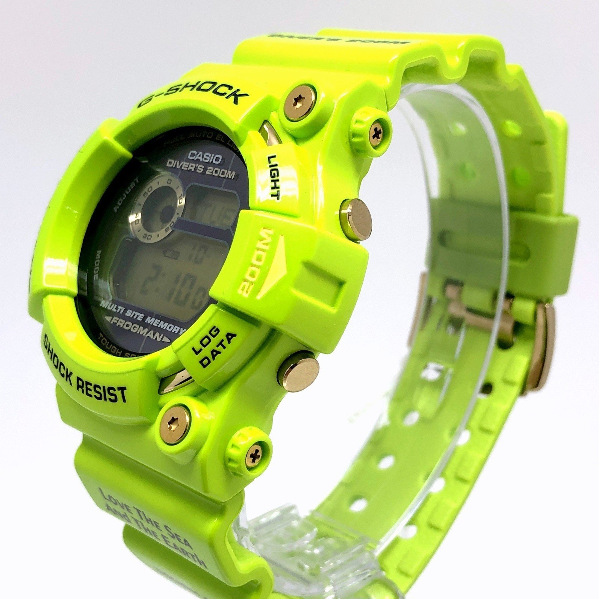 G-SHOCK CASIO Watch GW-200F-3 FROGMAN EARTHWATCH Frogman Earth Tree Frog Irukuji Tough Solar Paint Yellow Green Lime Irukujiraka Released in June 2009 Mikunigaoka Store