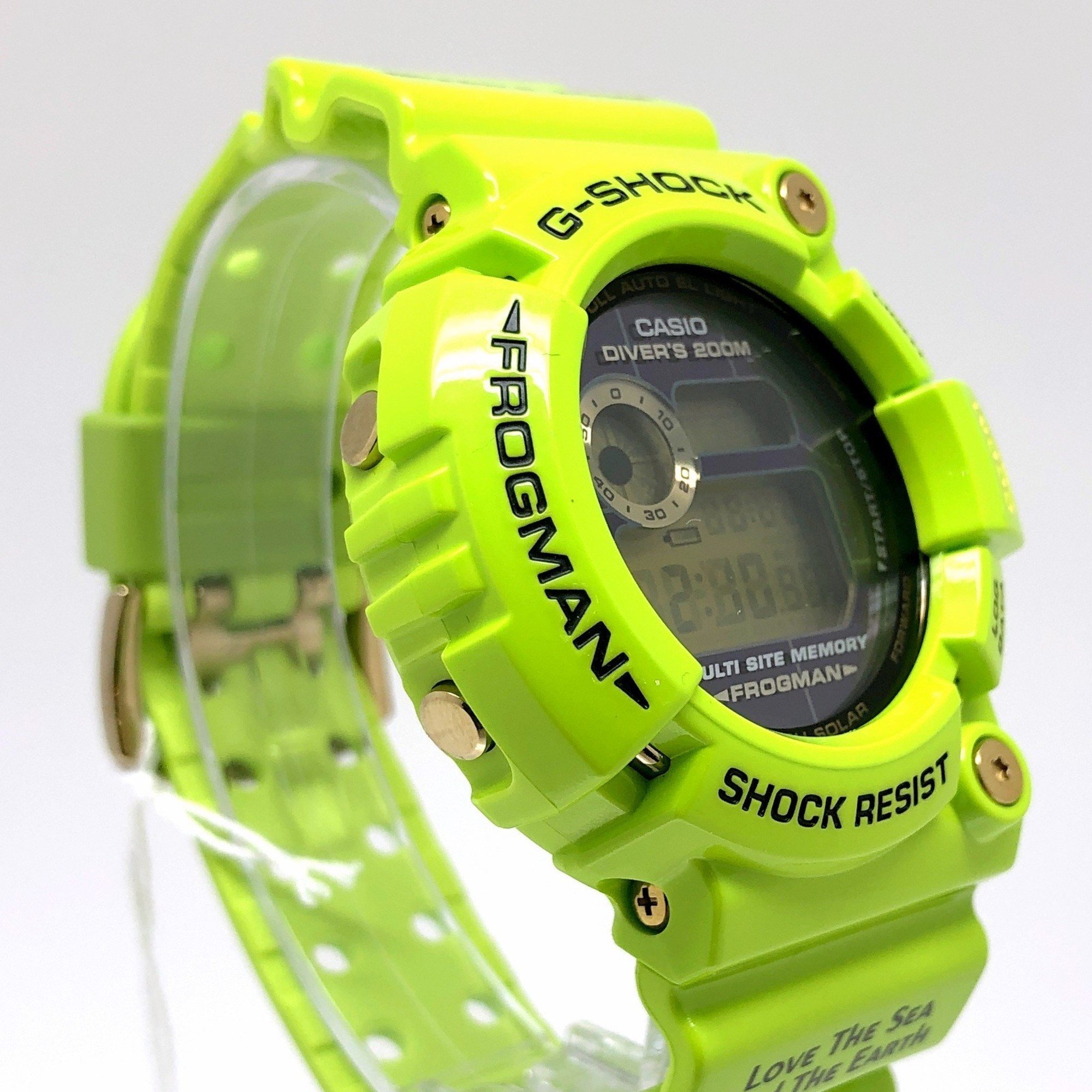 G-SHOCK CASIO Watch GW-200F-3 FROGMAN EARTHWATCH Frogman Earth Tree Frog Irukuji Tough Solar Paint Yellow Green Lime Irukujiraka Released in June 2009 Mikunigaoka Store