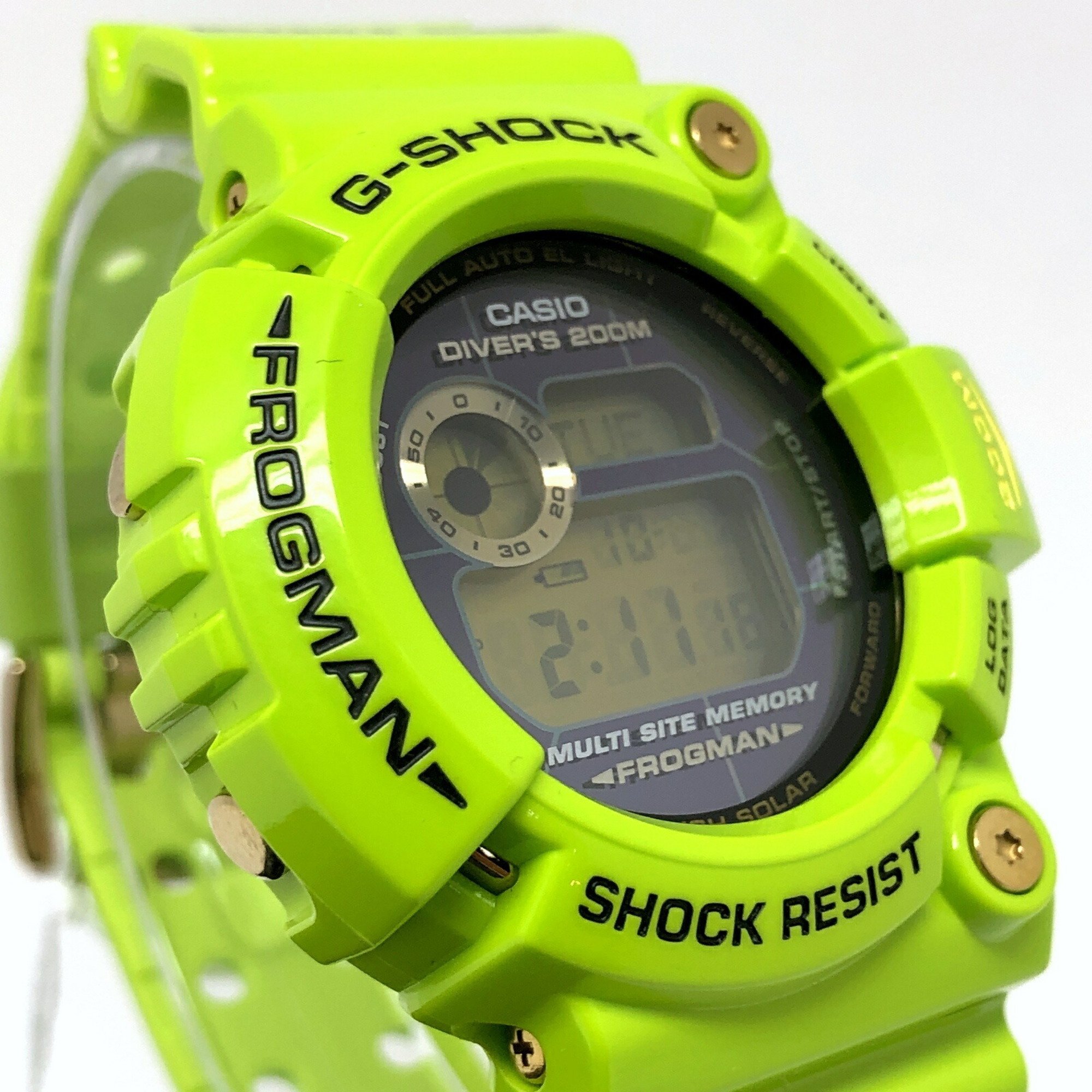 G-SHOCK CASIO Watch GW-200F-3 FROGMAN EARTHWATCH Frogman Earth Tree Frog Irukuji Tough Solar Paint Yellow Green Lime Irukujiraka Released in June 2009 Mikunigaoka Store