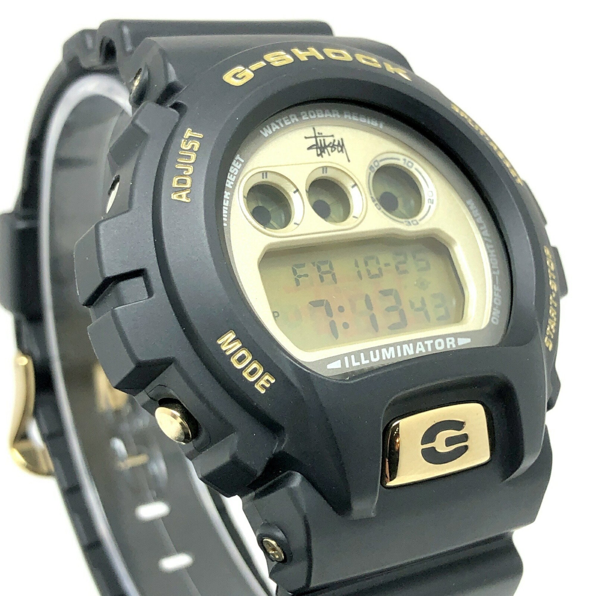 G-SHOCK CASIO Watch DW-6900STS-9 STUSSY 25th ANNIVERSARY 2nd Model Stussy Anniversary Collaboration Black x Gold Released August 2005 Mikunigaoka Store