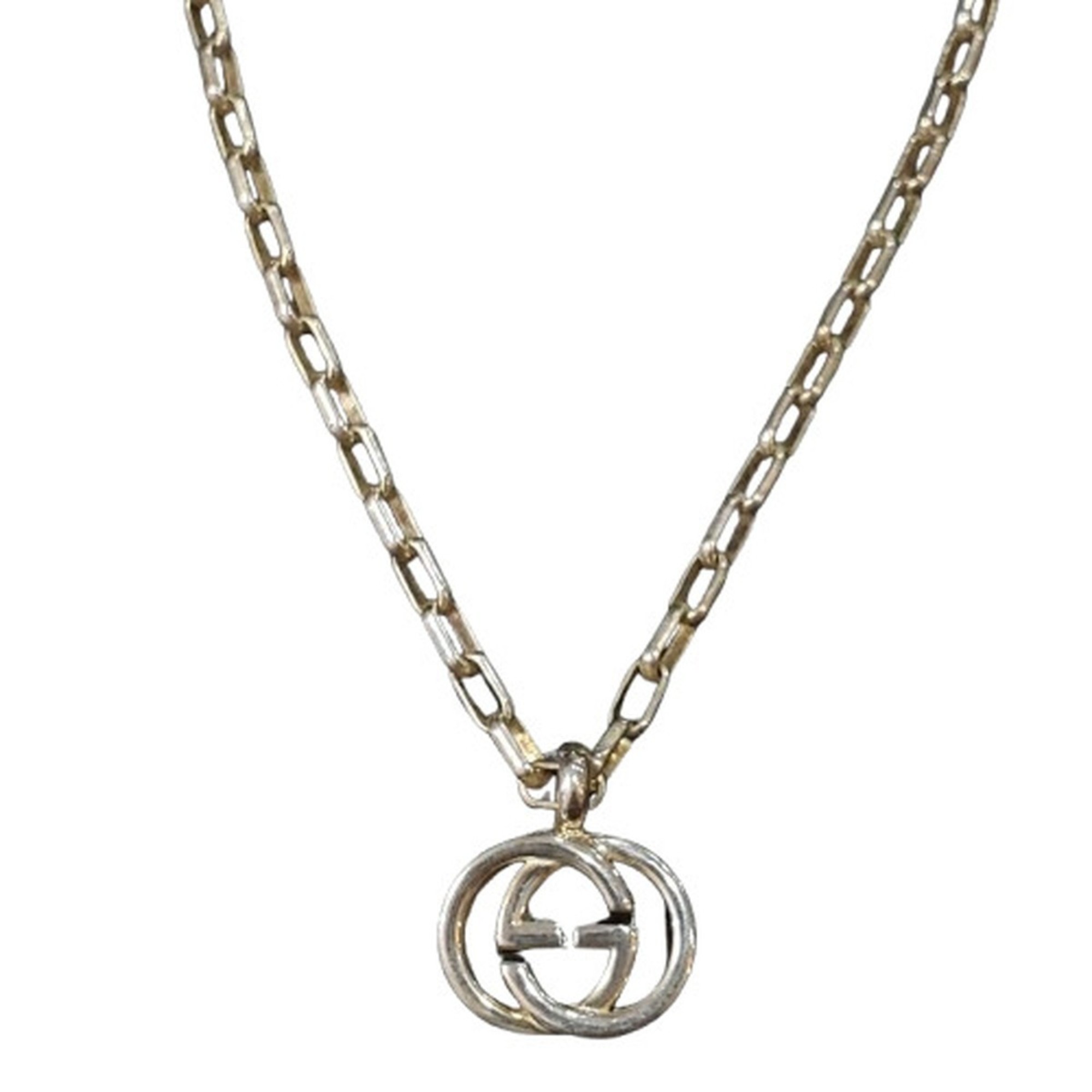 GUCCI Gucci Double G Silver Necklace AG925 Sv925 Men's Women's Kaizuka Store