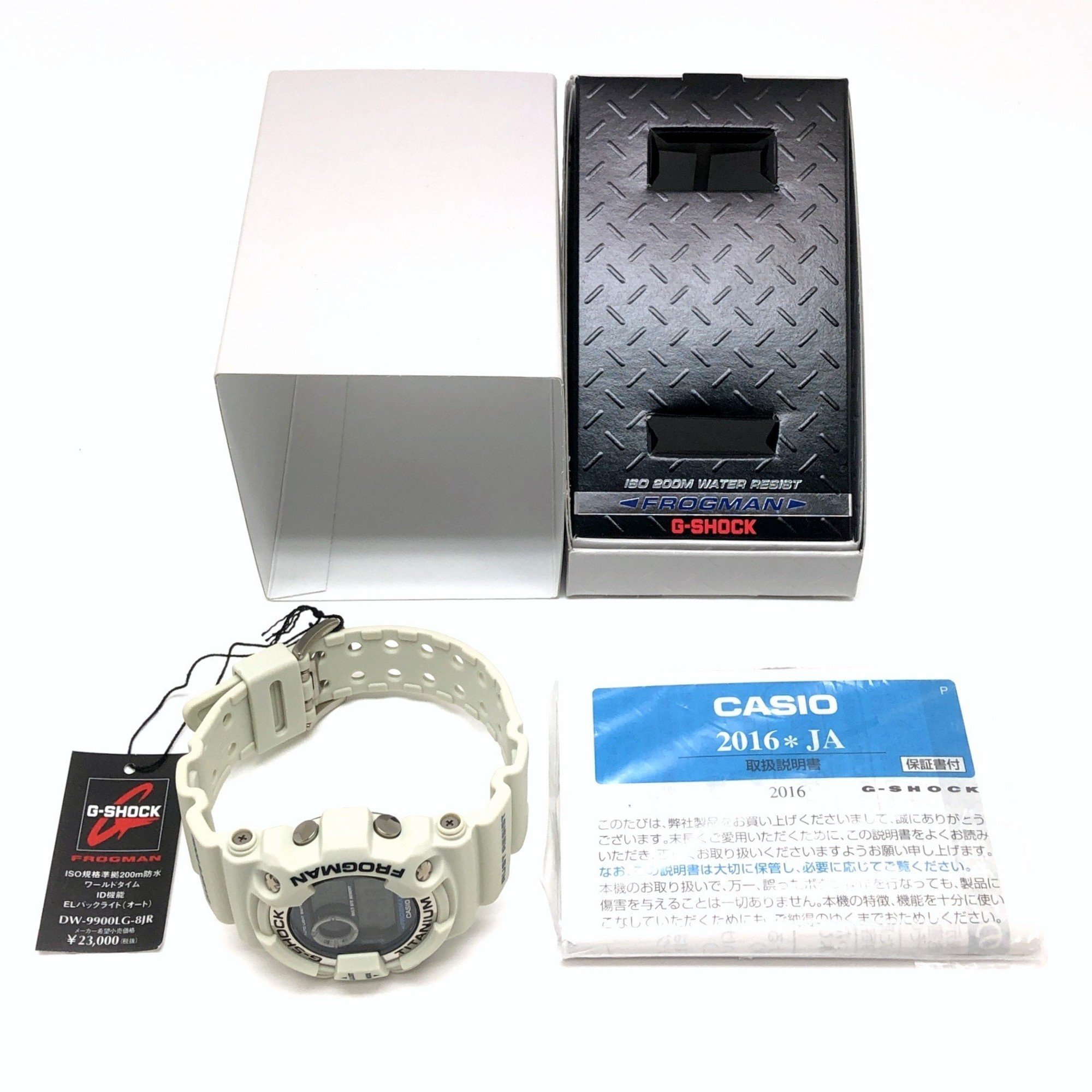 G-SHOCK CASIO Watch DW-9900LG-8 FROGMAN MEN IN WHITE GRAY Frogman Men in White Gray 3rd generation compact model released May 2000 Mikunigaoka store