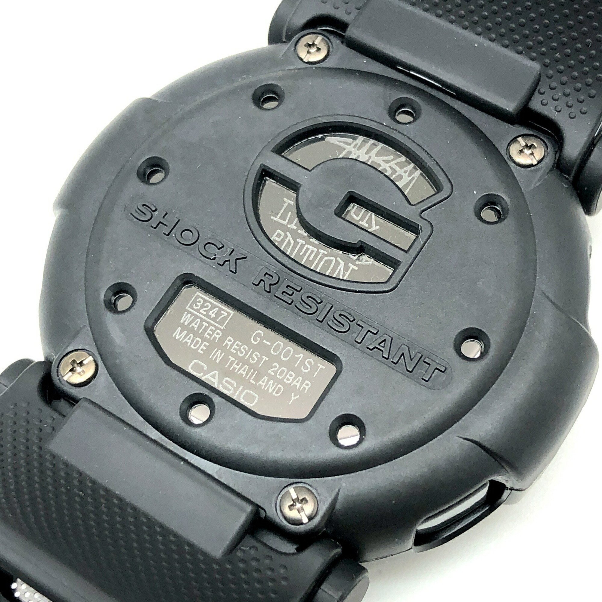 G-SHOCK CASIO Watch G-001ST-1 STUSSY 5th collaboration model Jason Chanel EL Gray x Black Released November 2011 Mikunigaoka store