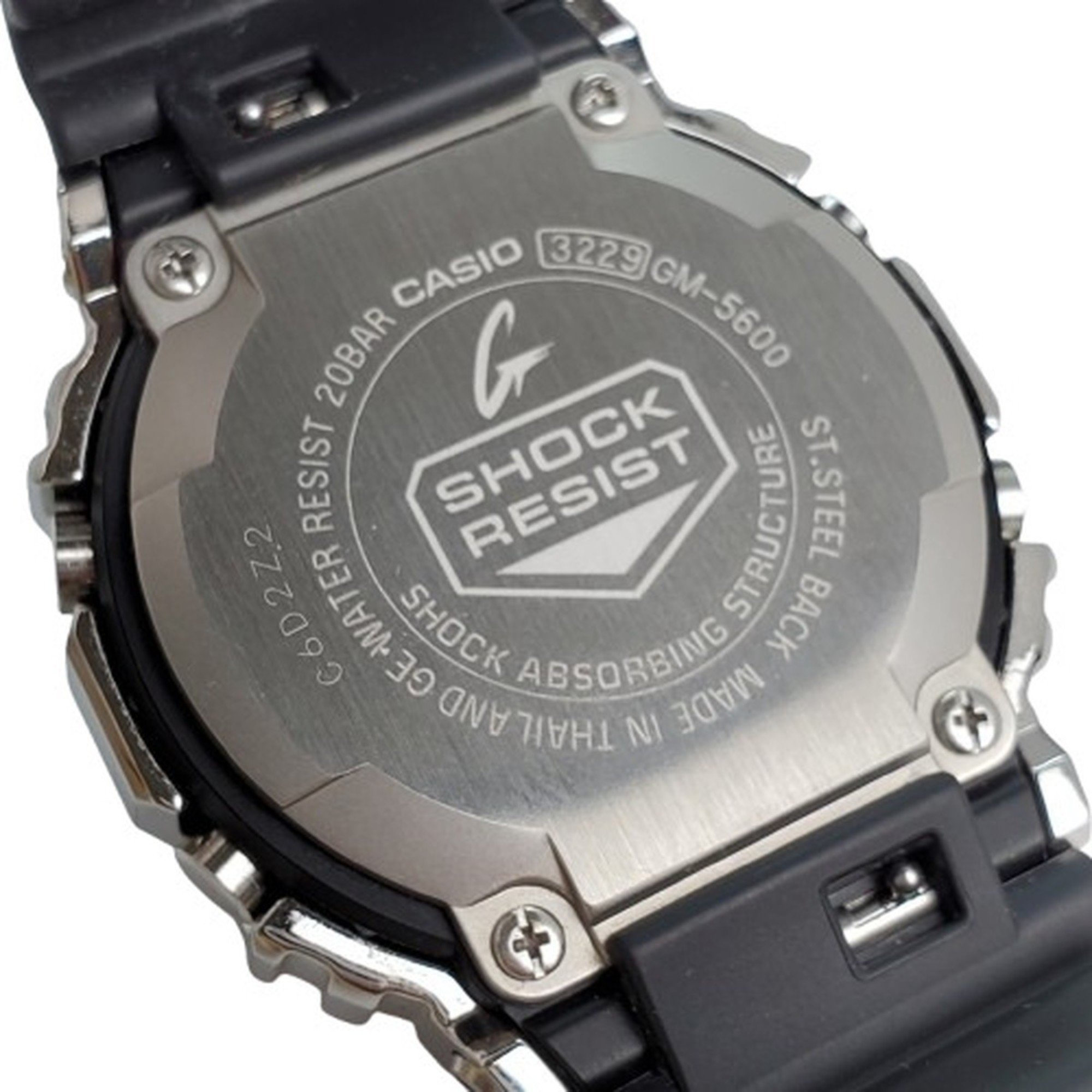 G-SHOCK CASIO Casio Watch GM-5600-1JF ORIGIN Square Face Digital Quartz Black Silver Kaizuka Store