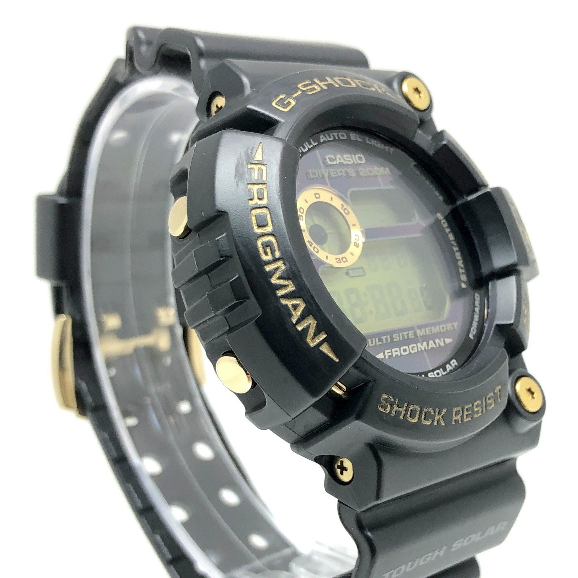 G-SHOCK CASIO Watch GW-225A-1 25th ANNIVERSARY FROGMAN Dawn Black Anniversary Frogman Tough Solar Gold x Released in May 2007 Mikunigaoka Store