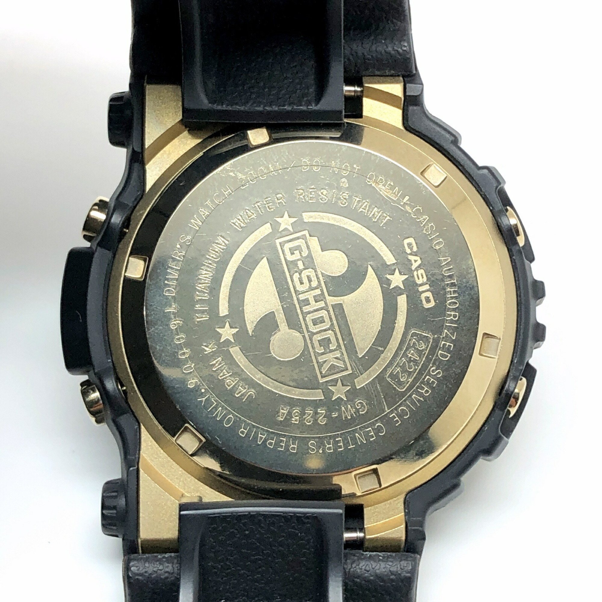 G-SHOCK CASIO Watch GW-225A-1 25th ANNIVERSARY FROGMAN Dawn Black Anniversary Frogman Tough Solar Gold x Released in May 2007 Mikunigaoka Store