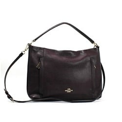 Coach shoulder bag leather Bordeaux COACH ladies