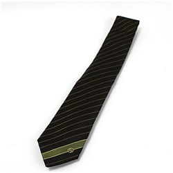 Gucci Silk Narrow Tie Brown Striped GUCCI Men's Slim