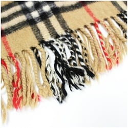 Burberry Cashmere Scarf Camel x Check 144 30 cm Burberrys Men's Women's