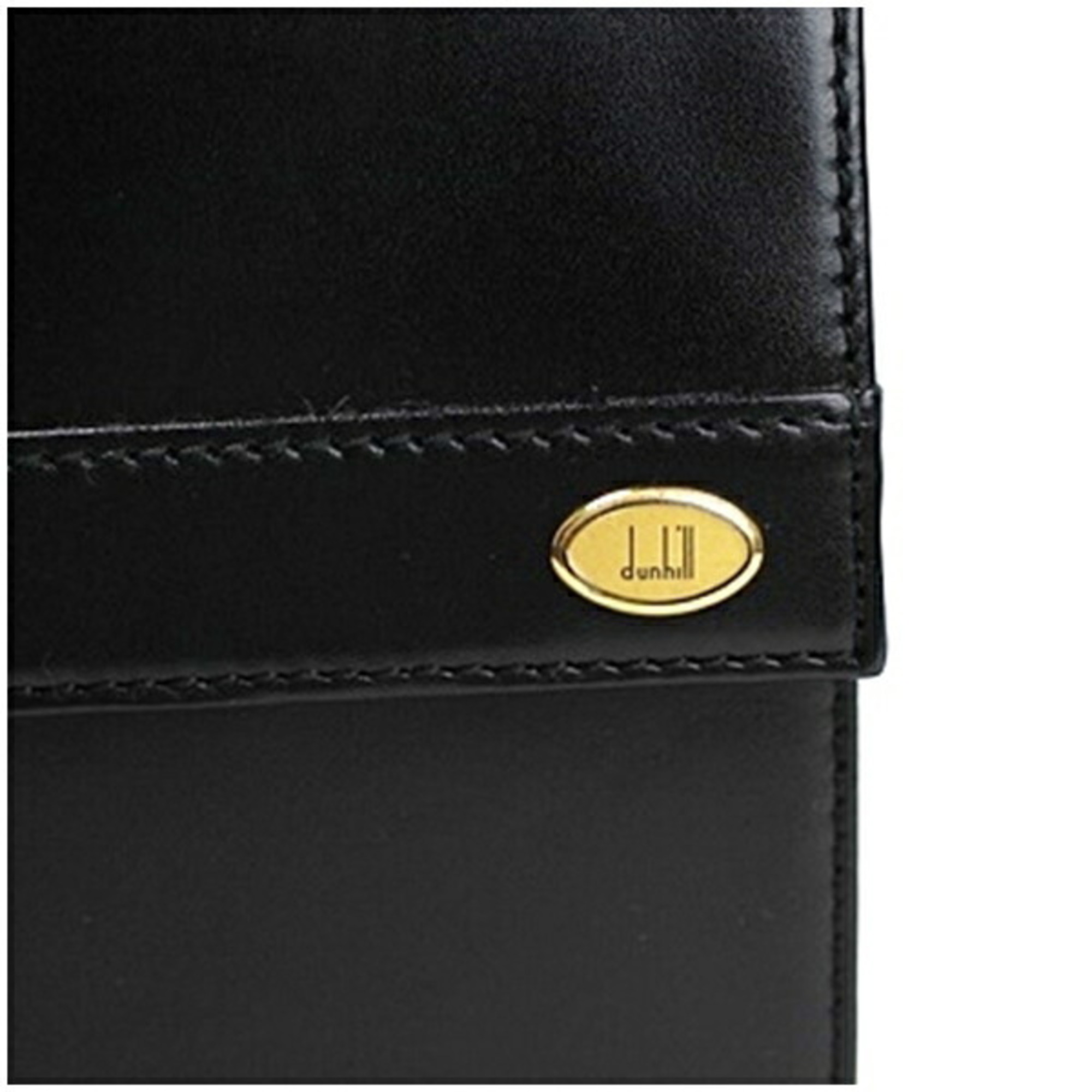 Dunhill clutch bag with dial lock, leather, black, dunhill men's bag, strap