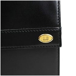 Dunhill clutch bag with dial lock, leather, black, dunhill men's bag, strap