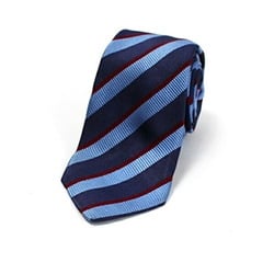 Gucci Silk Narrow Tie Striped Navy x Blue Current Model 562827 428879 4E979 GUCCI Men's