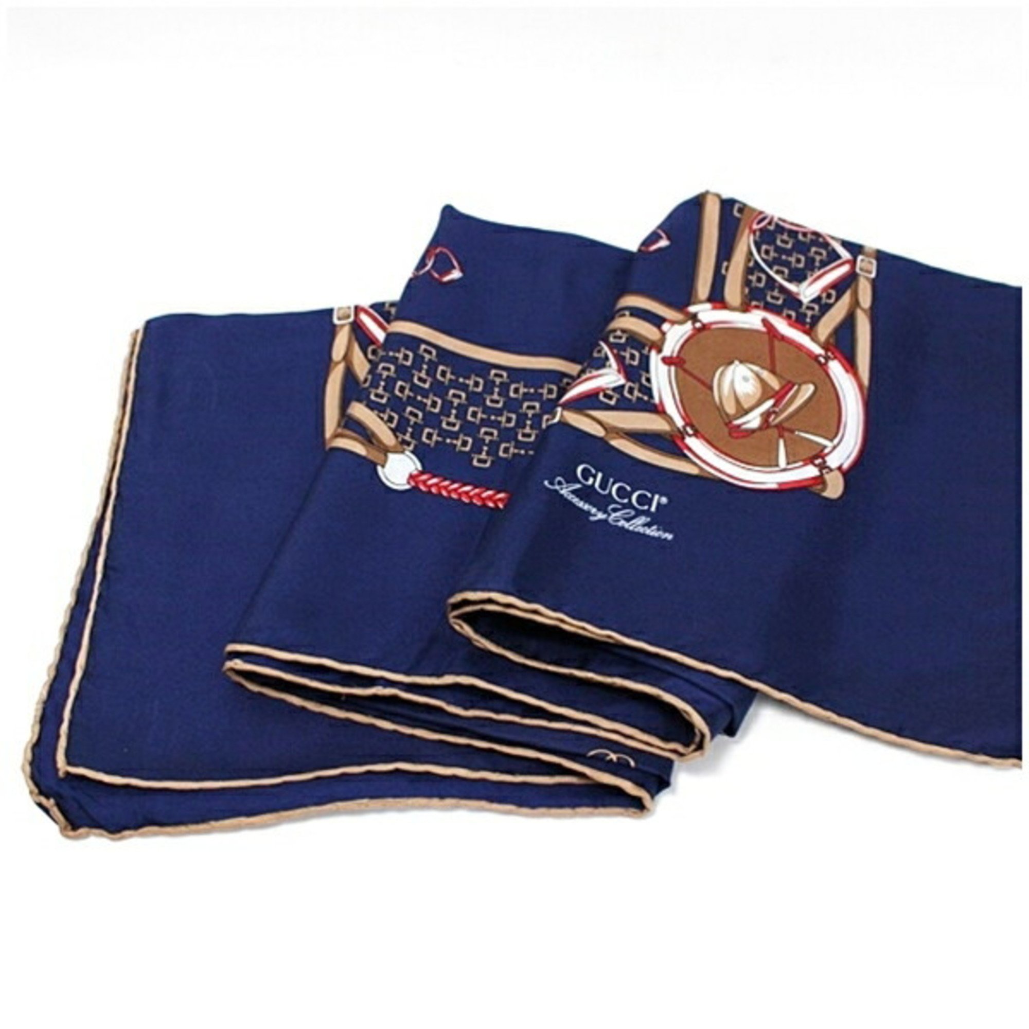 Gucci scarf muffler navy GUCCI women's