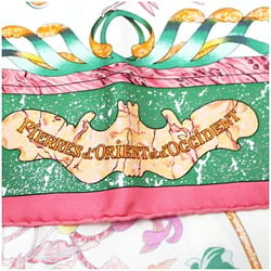 Hermes Silk Scarf Muffler Carre 90 "PIERRES d'ORIENT et d' OCCIDENT" Oriental and Western Minerals HERMES Women's