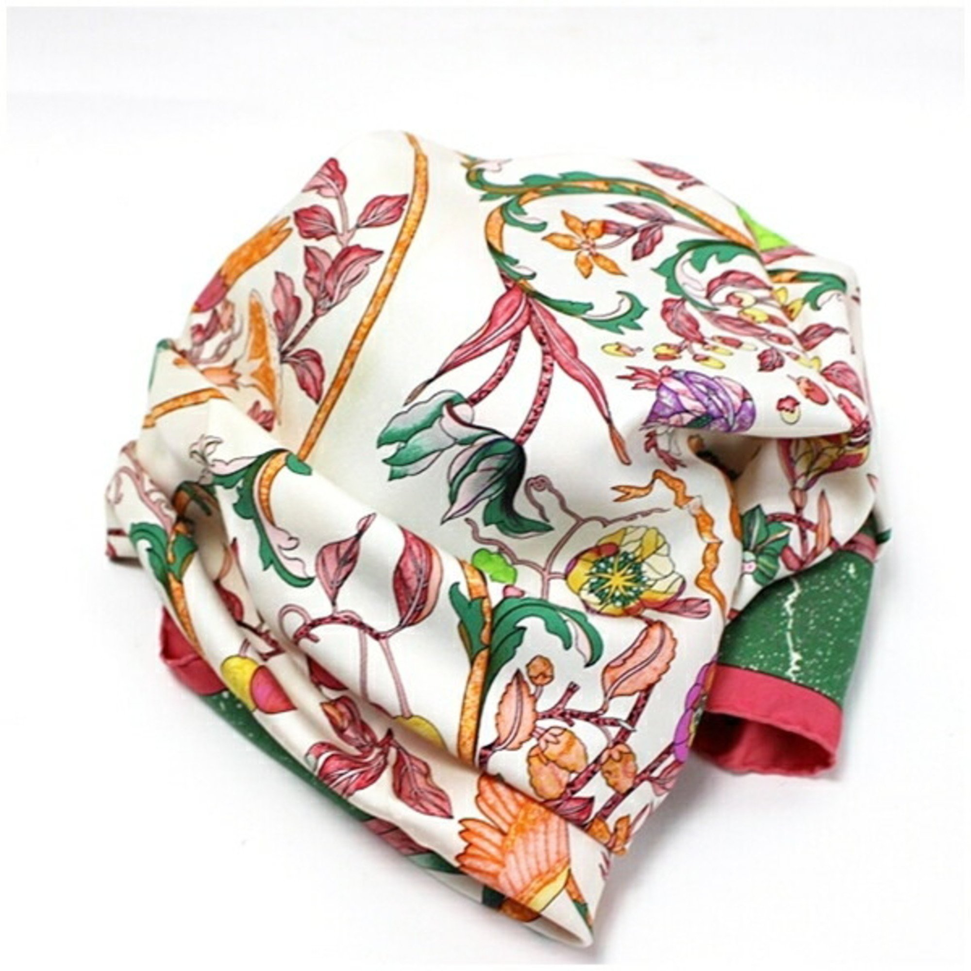 Hermes Silk Scarf Muffler Carre 90 "PIERRES d'ORIENT et d' OCCIDENT" Oriental and Western Minerals HERMES Women's