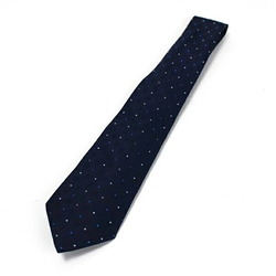 Louis Vuitton Silk Necktie Narrow Tie Polka Dot Navy LOUIS VUITTON Men's LV Slim