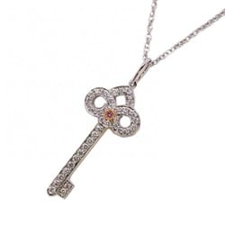 Tiffany Necklace Fleur de Liskey Diamond K18PG Pink Gold Pt950 Platinum Ladies