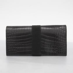 Salvatore Ferragamo Vara Leather Long Wallet Black Women's