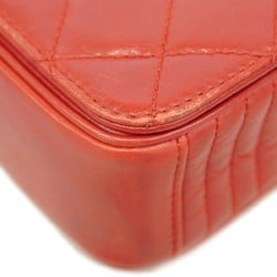 Chanel Shoulder Bag Matelasse Calfskin Red Women's