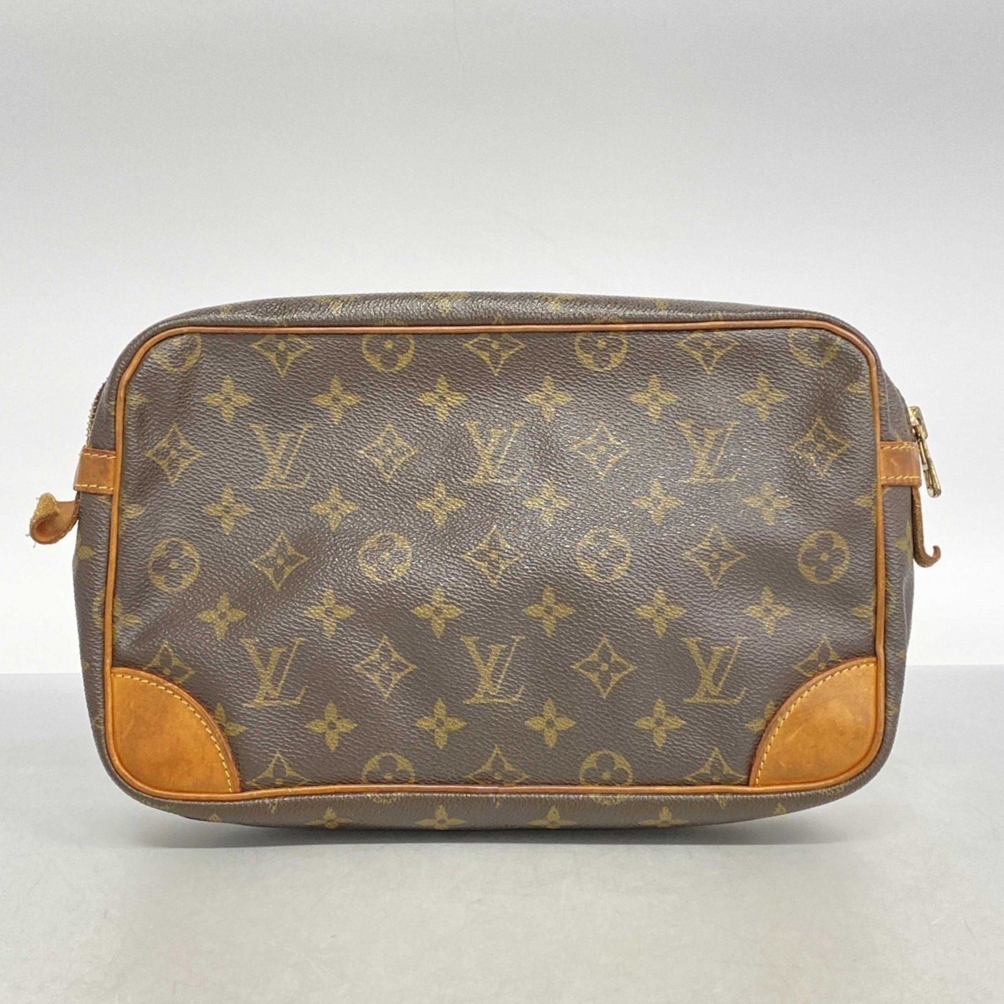 Louis Vuitton Clutch Bag Monogram Compiegne 28 M51845 Brown Men's Women's