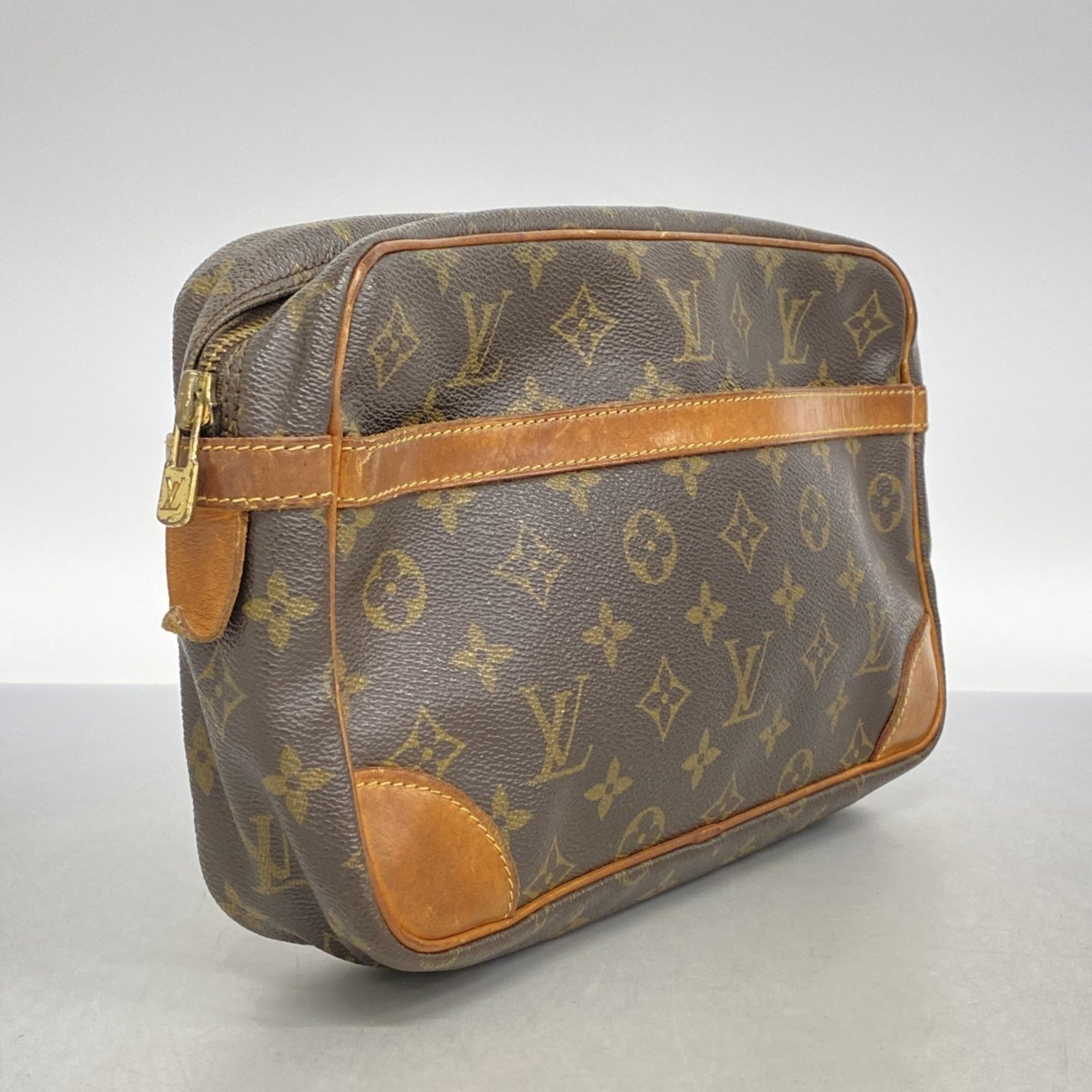 Louis Vuitton Clutch Bag Monogram Compiegne 28 M51845 Brown Men's Women's