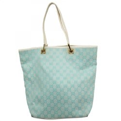 Gucci Tote Bag GG Canvas 002 1098 Sky Blue White Women's