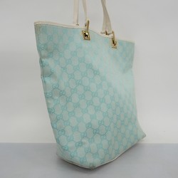 Gucci Tote Bag GG Canvas 002 1098 Sky Blue White Women's