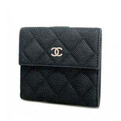 Chanel Wallet Matelasse Caviar Skin Black Women's