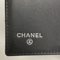 Chanel Wallet Matelasse Caviar Skin Black Women's