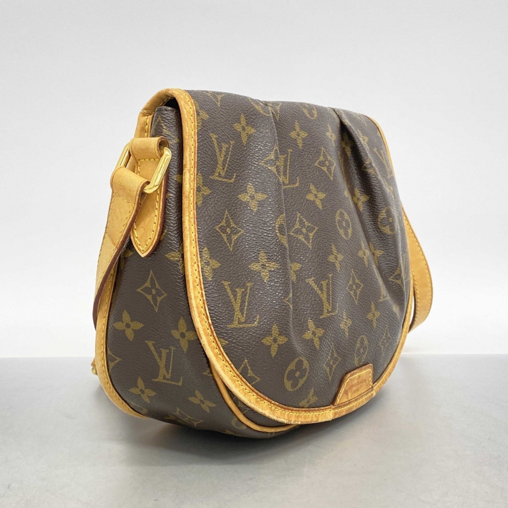 Louis Vuitton Shoulder Bag Monogram Menilmontant PM M40474 Brown Women's