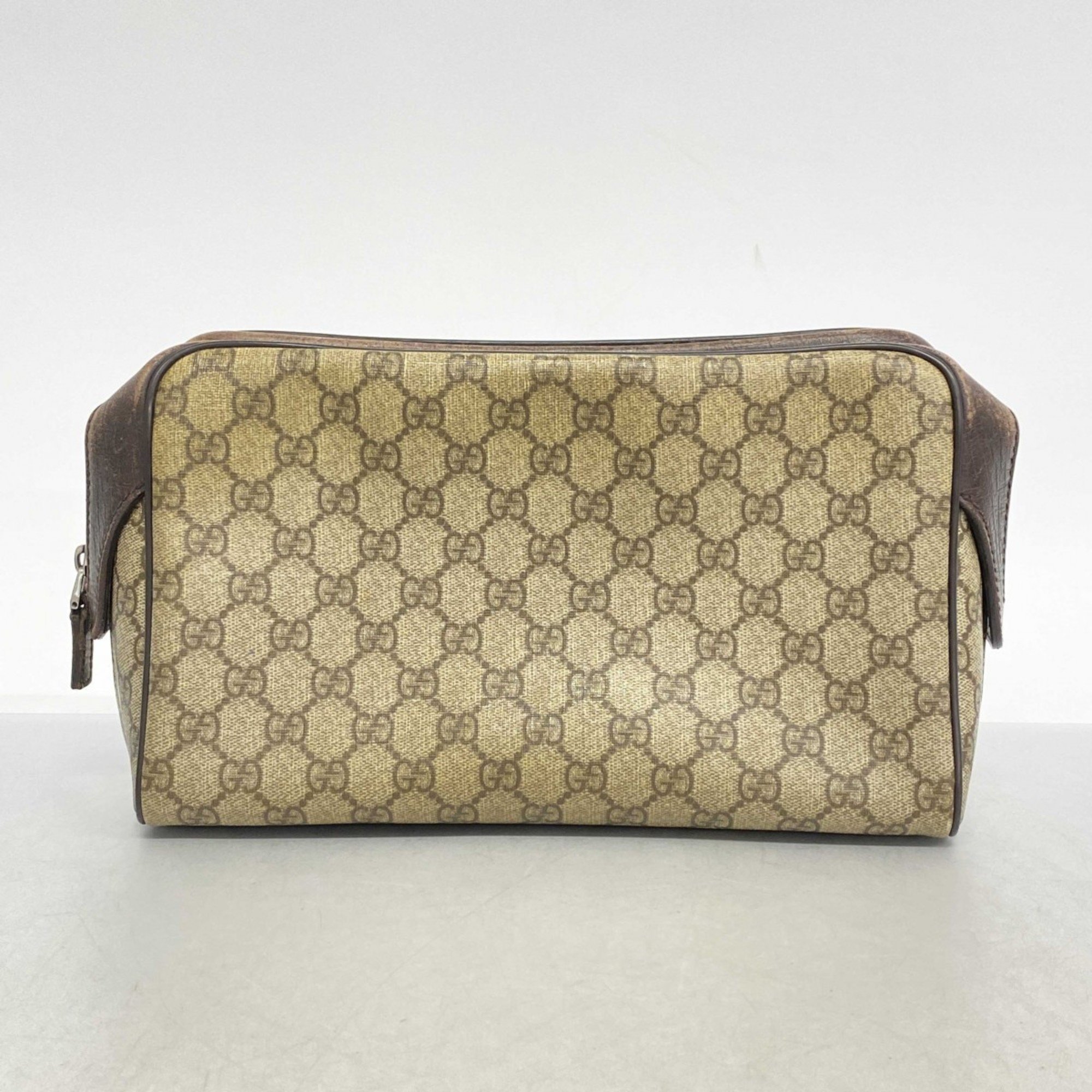 Gucci Clutch Bag GG Supreme 108801 Brown Men's Women's