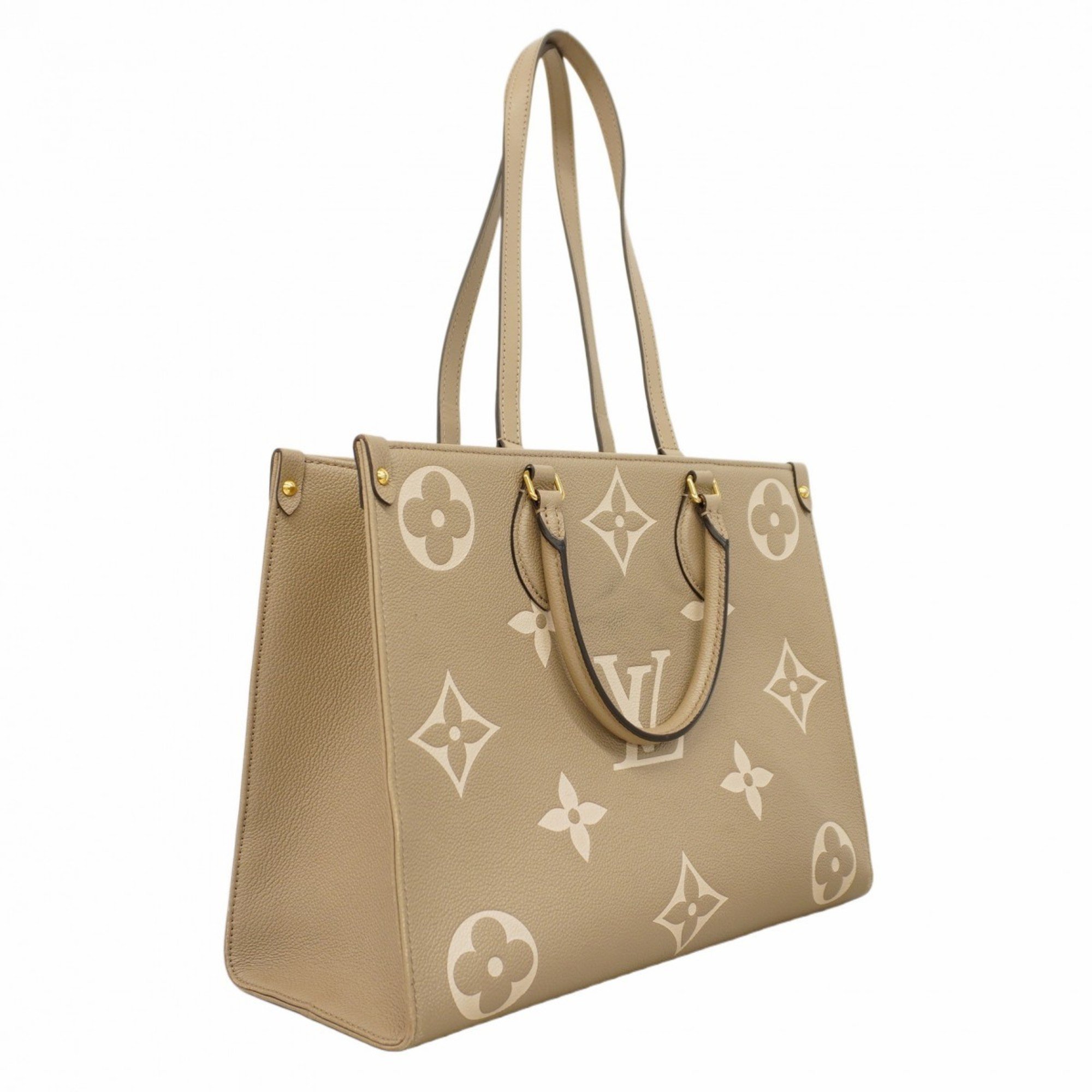 Louis Vuitton Tote Bag Monogram Empreinte On the Go MM M45494 Tourtrell Creme Ladies