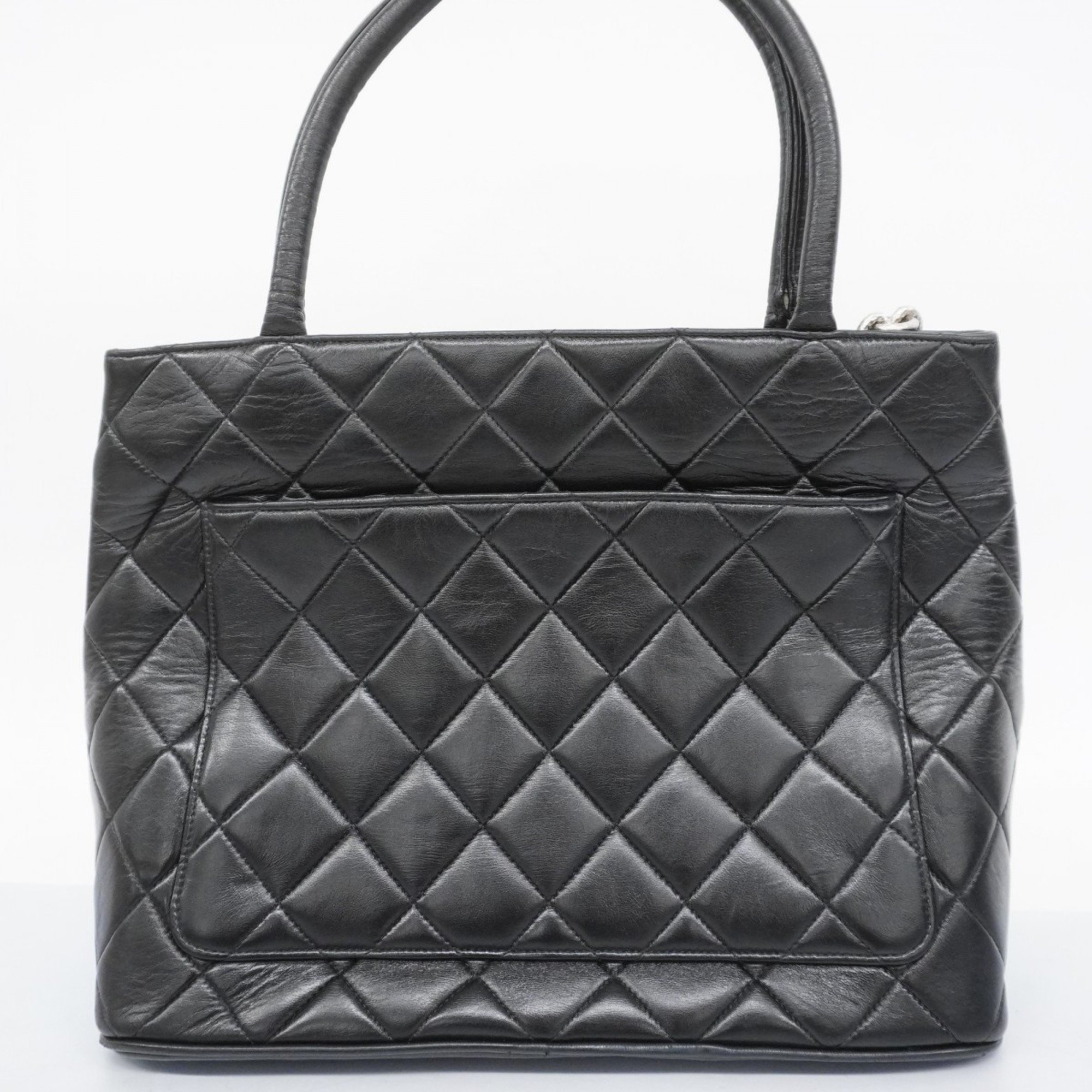 Chanel Tote Bag, Reproduction Tote, Lambskin, Black, Women's