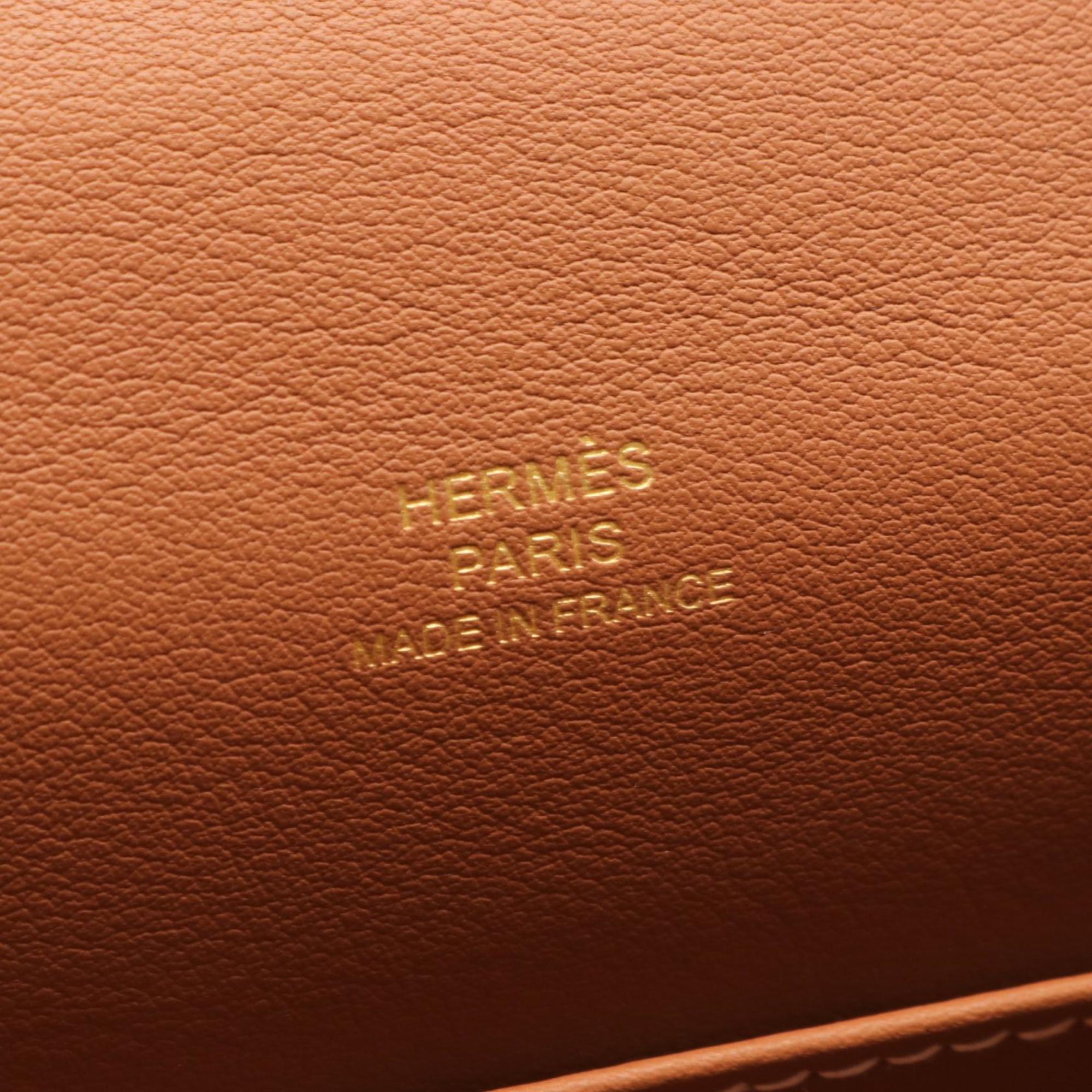 Hermes HERMES Pochette Kelly Handbag Bag Swift Leather Women's Brown 049417CC