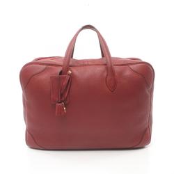 Hermes Victoria 50 Boston bag, Taurillon Clemence, men's, women's, Bordeaux